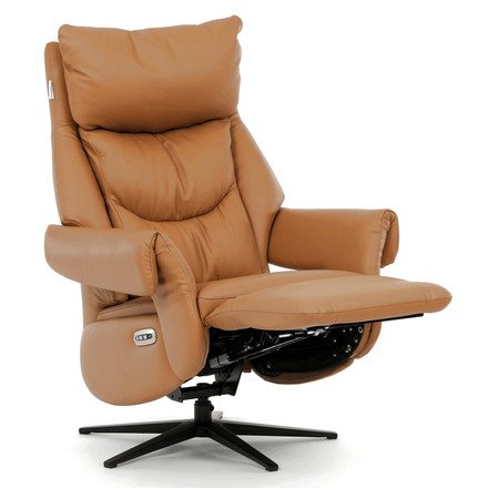 Relaxační křeslo Autronic elektrické zabudované ovládání, béžová, kůže, TV-B3980 BGE3 (11)
