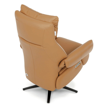 Relaxační křeslo Autronic elektrické zabudované ovládání, béžová, kůže, TV-B3980 BGE3 (14)