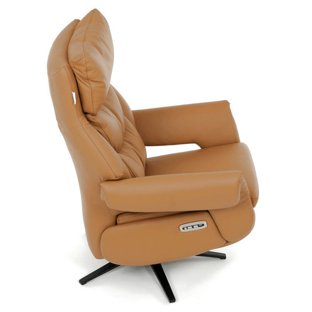 Relaxační křeslo Autronic elektrické zabudované ovládání, béžová, kůže, TV-B3980 BGE3 (15)