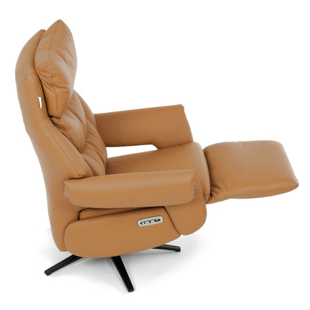 Relaxační křeslo Autronic elektrické zabudované ovládání, béžová, kůže, TV-B3980 BGE3 (16)