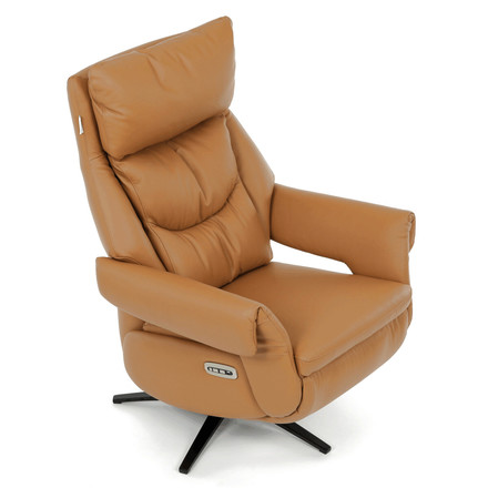 Relaxační křeslo Autronic elektrické zabudované ovládání, béžová, kůže, TV-B3980 BGE3 (18)