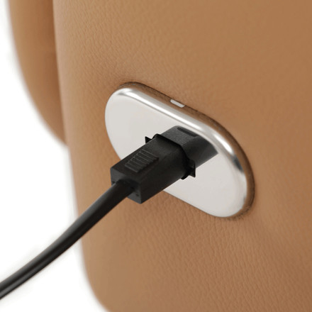 Relaxační křeslo Autronic elektrické zabudované ovládání, béžová, kůže, TV-B3980 BGE3 (27)