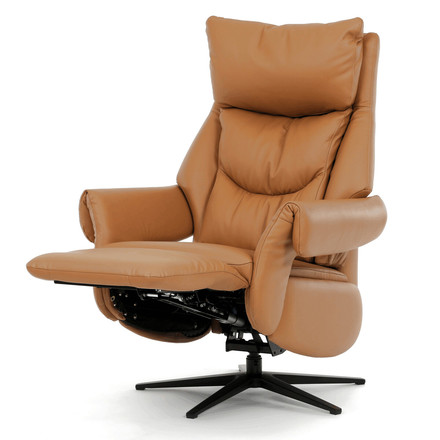 Relaxační křeslo Autronic elektrické zabudované ovládání, béžová, kůže, TV-B3980 BGE3 (3)