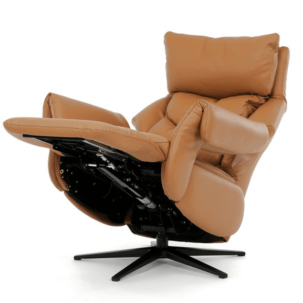 Relaxační křeslo Autronic elektrické zabudované ovládání, béžová, kůže, TV-B3980 BGE3 (4)