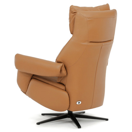 Relaxační křeslo Autronic elektrické zabudované ovládání, béžová, kůže, TV-B3980 BGE3 (8)