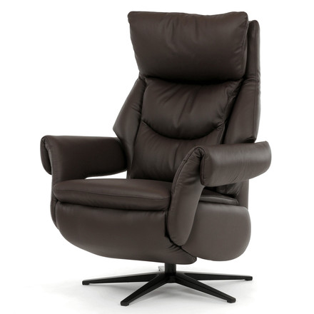 Relaxační křeslo Autronic elektrické zabudované ovládání, hnědá, kůže, TV-B3980 BR3