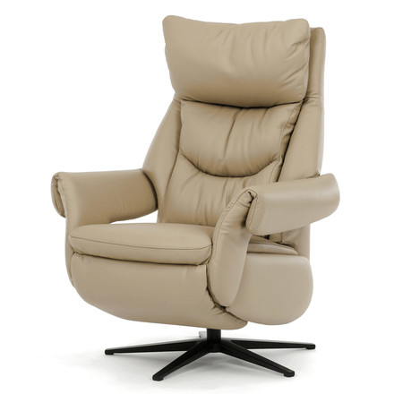 Relaxační křeslo Autronic elektrické zabudované ovládání, krémová, kůže,TV-B3980 CRM3
