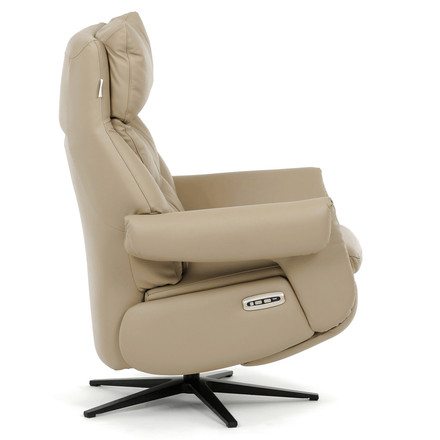 Relaxační křeslo Autronic elektrické zabudované ovládání, krémová, kůže,TV-B3980 CRM3 (10)