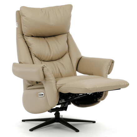 Relaxační křeslo Autronic elektrické zabudované ovládání, krémová, kůže,TV-B3980 CRM3 (11)