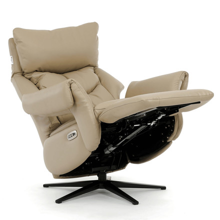 Relaxační křeslo Autronic elektrické zabudované ovládání, krémová, kůže,TV-B3980 CRM3 (12)