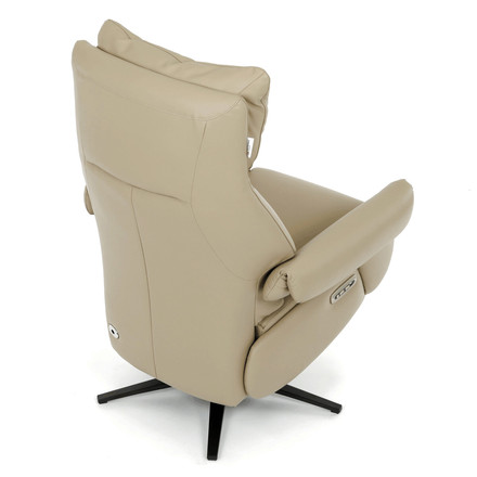 Relaxační křeslo Autronic elektrické zabudované ovládání, krémová, kůže,TV-B3980 CRM3 (14)