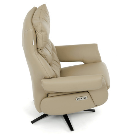 Relaxační křeslo Autronic elektrické zabudované ovládání, krémová, kůže,TV-B3980 CRM3 (15)