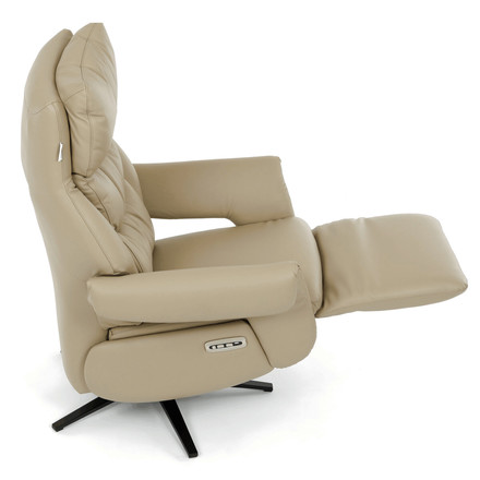 Relaxační křeslo Autronic elektrické zabudované ovládání, krémová, kůže,TV-B3980 CRM3 (16)