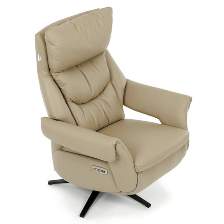 Relaxační křeslo Autronic elektrické zabudované ovládání, krémová, kůže,TV-B3980 CRM3 (18)