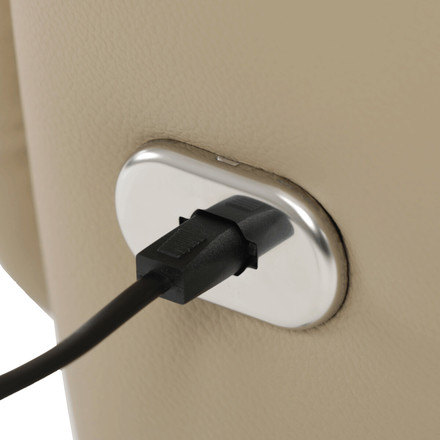 Relaxační křeslo Autronic elektrické zabudované ovládání, krémová, kůže,TV-B3980 CRM3 (27)