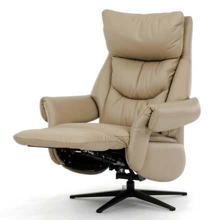 Relaxační křeslo Autronic elektrické zabudované ovládání, krémová, kůže,TV-B3980 CRM3 (3)