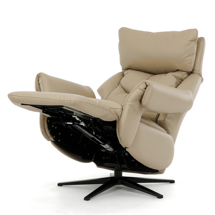 Relaxační křeslo Autronic elektrické zabudované ovládání, krémová, kůže,TV-B3980 CRM3 (4)