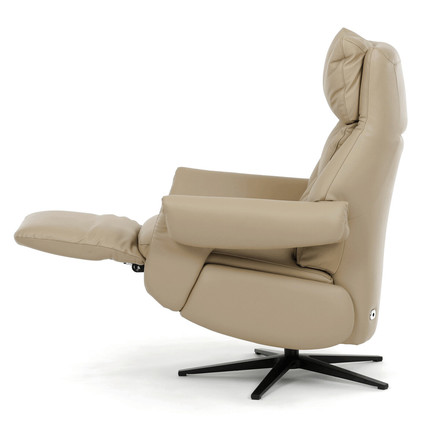 Relaxační křeslo Autronic elektrické zabudované ovládání, krémová, kůže,TV-B3980 CRM3 (6)