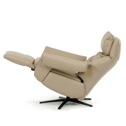 Relaxační křeslo Autronic elektrické zabudované ovládání, krémová, kůže,TV-B3980 CRM3 (7)