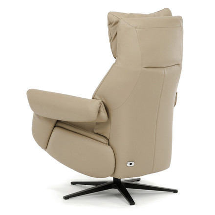 Relaxační křeslo Autronic elektrické zabudované ovládání, krémová, kůže,TV-B3980 CRM3 (8)