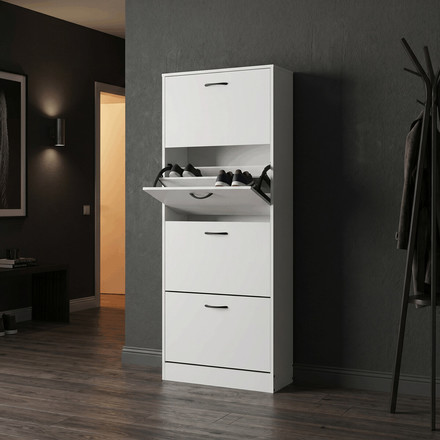Botník Autronic mdf, bílá, ABO-G1018 WT (1)