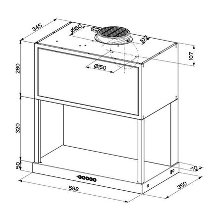 Komínový odsavač par Faber MODULAR BK MATT F60 (335.0706.645) (5)