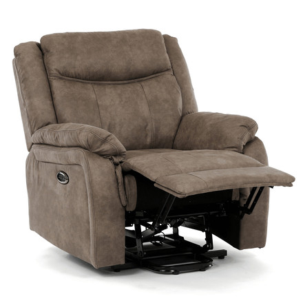 Polohovací křeslo Autronic elektrické zabudované ovládání, hnědá, látka vintage, TV-Q8668 BR3 (12)