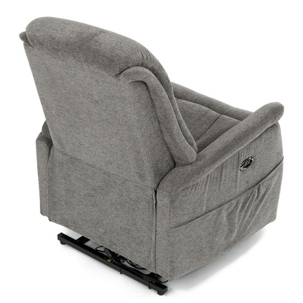 Polohovací křeslo Autronic elektrické zabudované ovládání, šedá, látka, TV-Q8575 GREY2 (15)