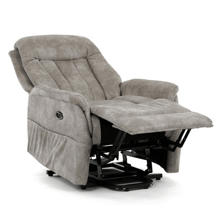 Polohovací křeslo Autronic elektrické zabudované ovládání, šedá, látka vintage, TV-Q8575 GREY3 (13)