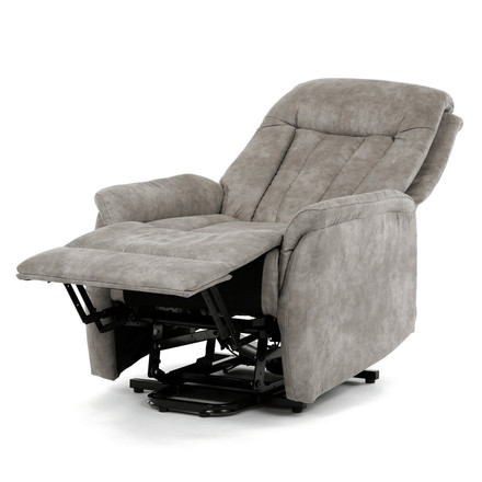 Polohovací křeslo Autronic elektrické zabudované ovládání, šedá, látka vintage, TV-Q8575 GREY3 (4)