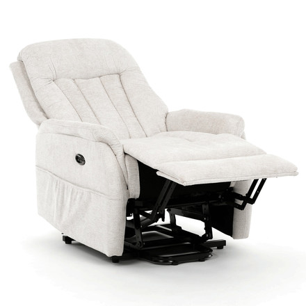 Polohovací křeslo Autronic elektrické zabudované ovládání, béžová, látka, TV-Q8575 CRM2 (13)