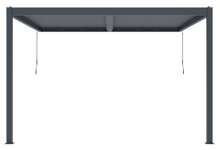 Bioklimatická pergola G21 Trenton 4x4 m, antracitová hliníková (1)