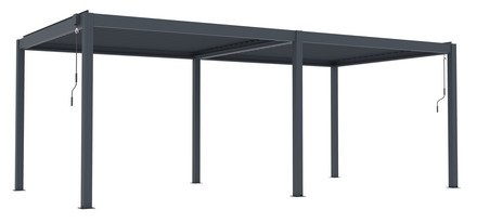 Bioklimatická pergola G21 Austin Premium 6x3 m, antracitová hliníková (2)