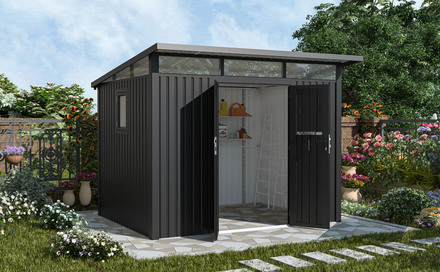 Zahradní domek G21 Madison 731 - 289 x 253 cm, slate grey (4)