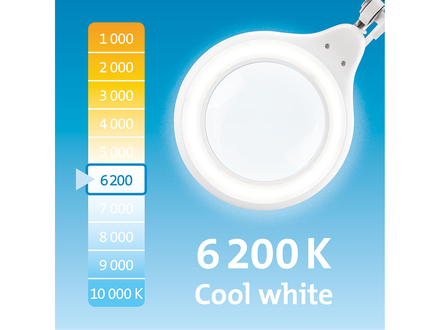 Lupa stolní se světlem a krytem čočky Extol Light 43162, 1000lm, 5x zvětšení (5)