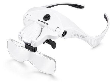 Brýle s lupou a osvětlením Extol Light 43165, 3,5×, USB nabíjení