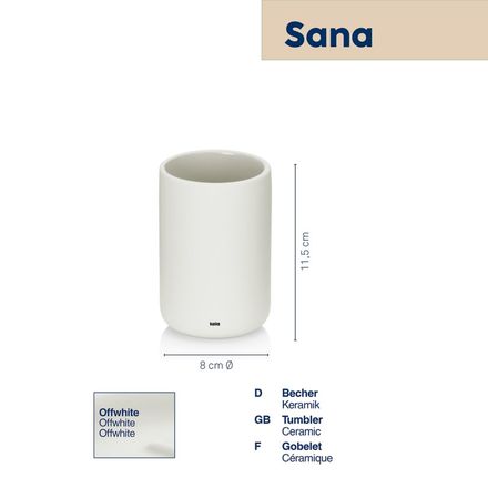 Pohár Kela KL-24529 Sana keramický 11,5 cm bílá (1)