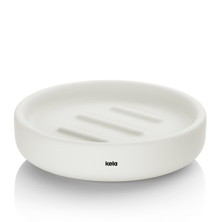 Miska na mýdlo Kela KL-24528 Sana průměr 11,5 x 3 cm bílá