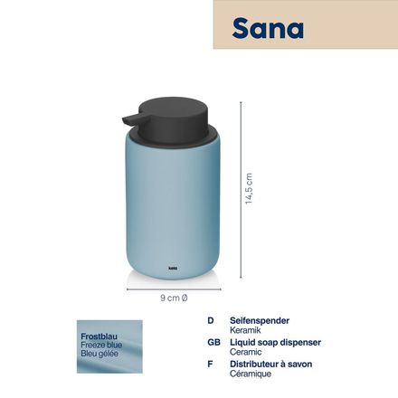 Dávkovač mýdla Kela KL-24522 Sana Keramika 14,5 cm 300 ml modrá (1)