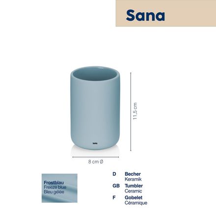 Pohár Kela KL-24521 Sana keramický 11,5 cm modrá (1)