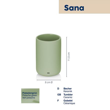 Pohár Kela KL-23981 Sana keramický 11,5 cm zelená (1)