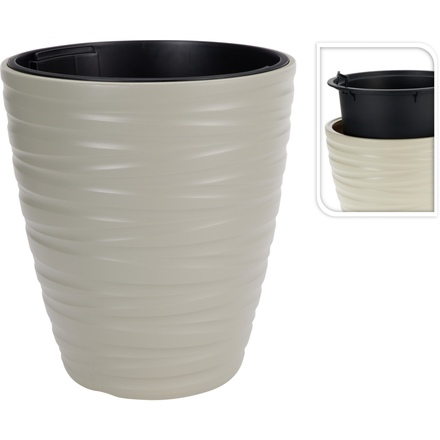Květináč ProGarden KO-Y89300850 plastový 37,5 x 41,9 cm šedá (1)