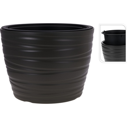 Květináč ProGarden KO-Y89300760 plastový 47x35 cm tmavě šedá (1)