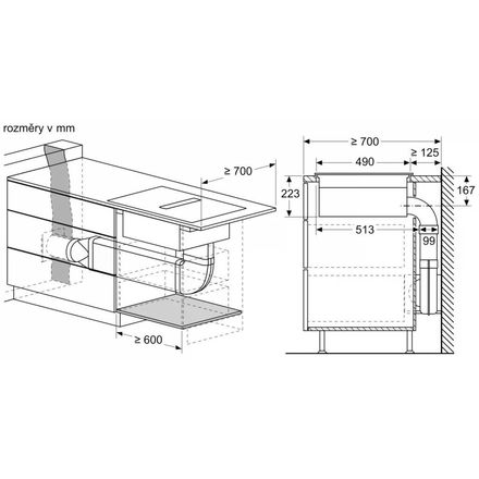 Indukční varná deska s integrovaným odsavačem par Siemens ED611BS16E (4)