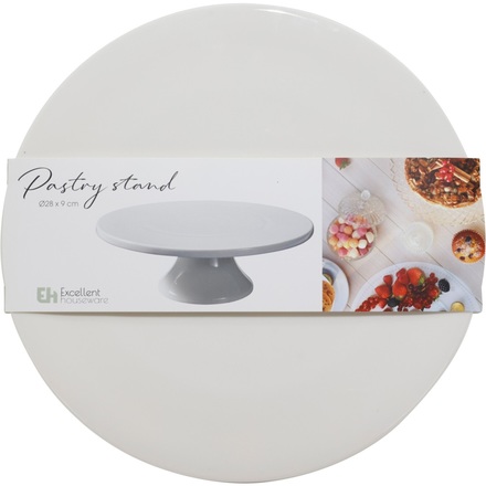 Podnos na dort Excellent KO-210001740 servírovací porcelán 28 cm bílý (3)