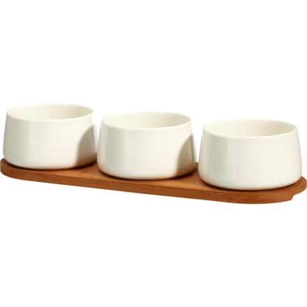 Sada servírovacích misek Excellent KO-210001590 porcelán 4 ks bílá