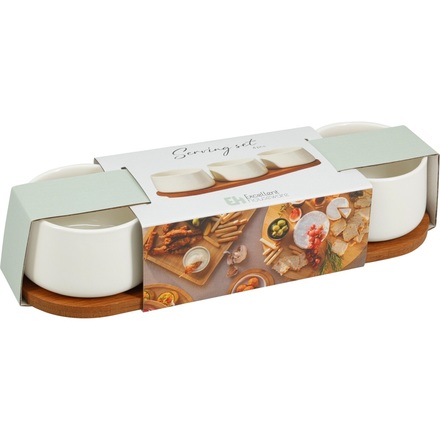 Sada servírovacích misek Excellent KO-210001590 porcelán 4 ks bílá (2)