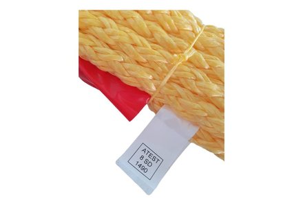 Lano Enpro 150764 pletené bez jádra PP 12 mm - AUTOLANO (18 kN), 5 m, žluté (4)
