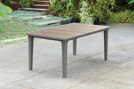 Zahradní stůl Keter Deco Futura 160 aswhood / cappuccino (1)