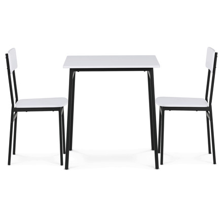 Jídelní set s 2 židlemi Autronic 70x70x76cm, mdf, bílá, AUT-O2121 WT (3)